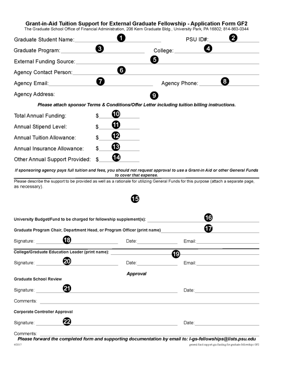 Image of Grant in Aid form 2